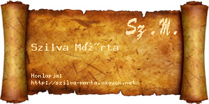 Szilva Márta névjegykártya